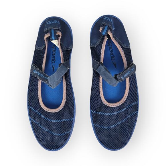 Speedo Blue Water Shoes Size Large 9-10 Athleisure Surfing Boating Activewear - Picture 1 of 8